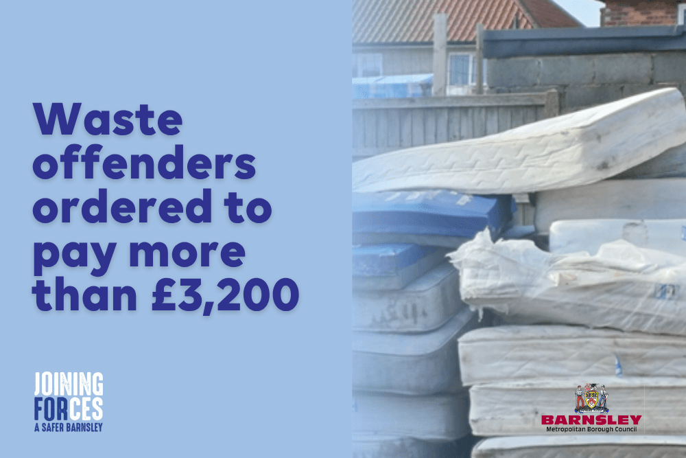 Three Prosecuted for Waste Offences in Thurnscoe — Barnsley news photo (Barnsley Council)