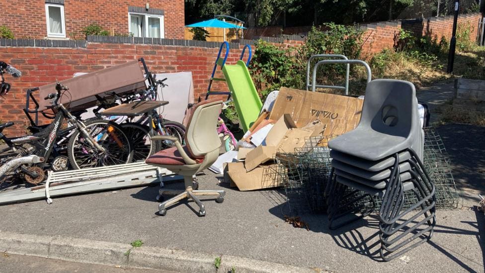 Cleanup Day Tackles Fly-Tipping on Wensley Estate — Barnsley news photo (BBC Sheffield & South Yorkshire)