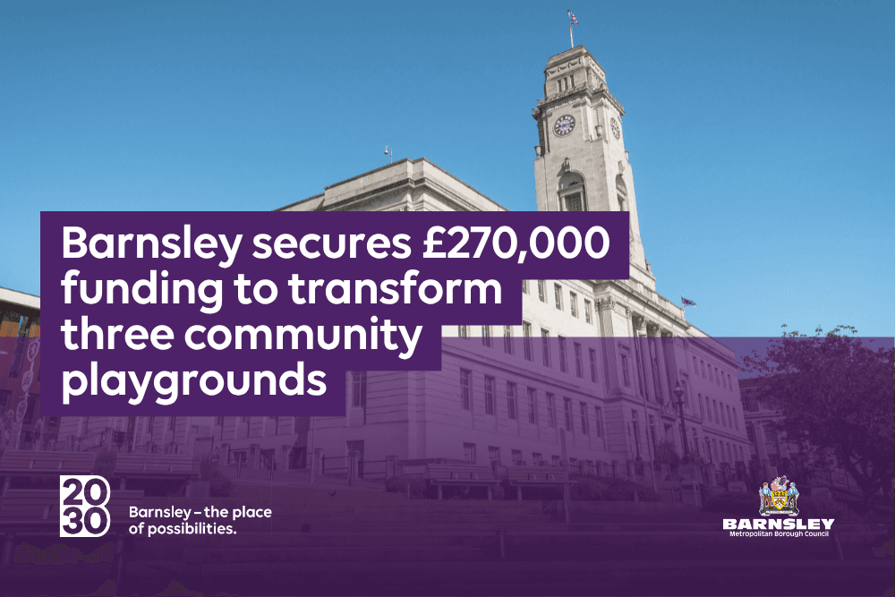 Barnsley secures £270,000 funding to transform three community playgrounds — Barnsley news photo